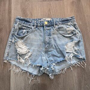 Garage Distressed Denim Shorts Size 9